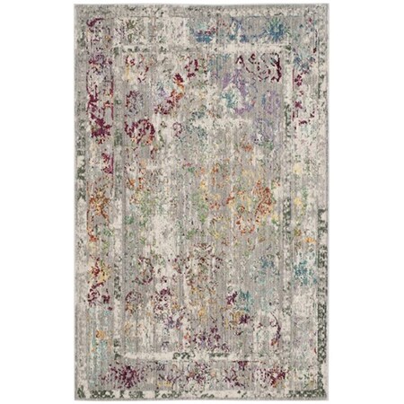 Safavieh 4 x 6 ft. Mystique Power Loomed Small Rectangle Area Rug, Grey and Multi MYS923R-4